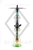 B2 Hookah Precious Cut Collection™ Jade Green & Walnut Burl Wood