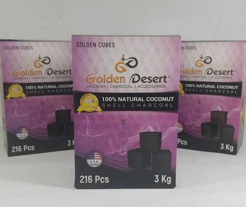 Golden Desert Coconut Charcoal – Large Cubes – view 2