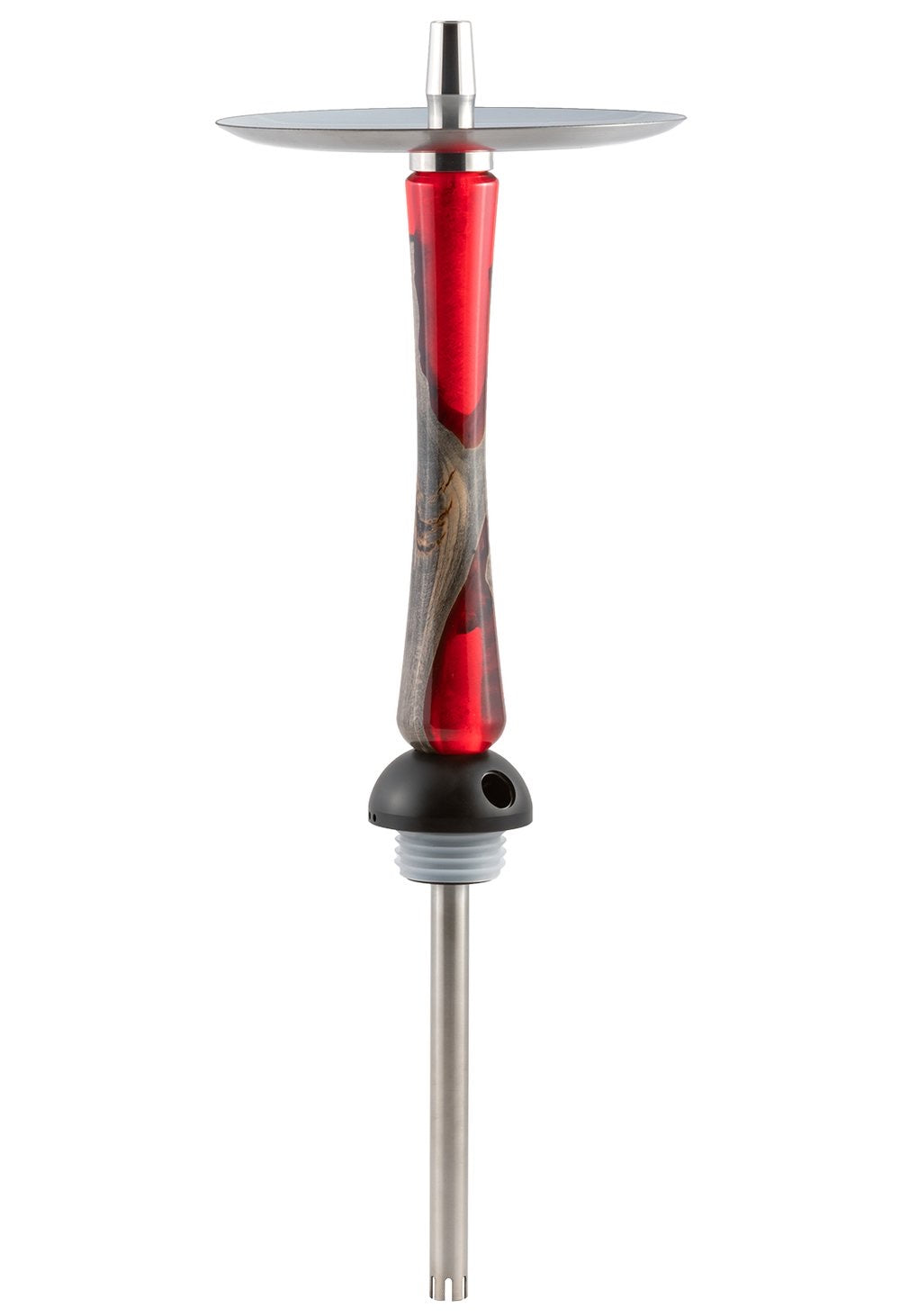 Werkbund Hookah - Amber Red Black Stem and Hose - Hookah Junkie
