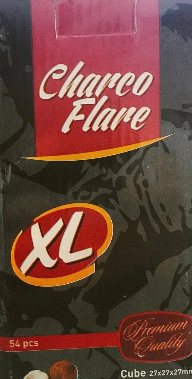 Charcoal Flare  XL Coconut Coal 54pc - Hookah Junkie