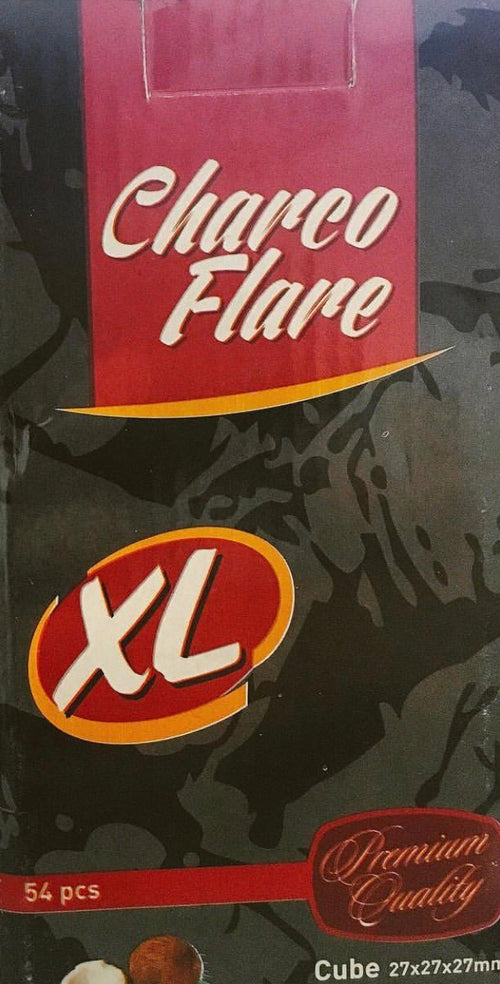 Charcoal Flare  XL Coconut Coal 54pc - Hookah Junkie