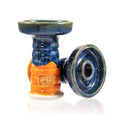 Overdozz Premium Phunnel Bowl G2-W White Clay - Blue Orange - Hookah Junkie
