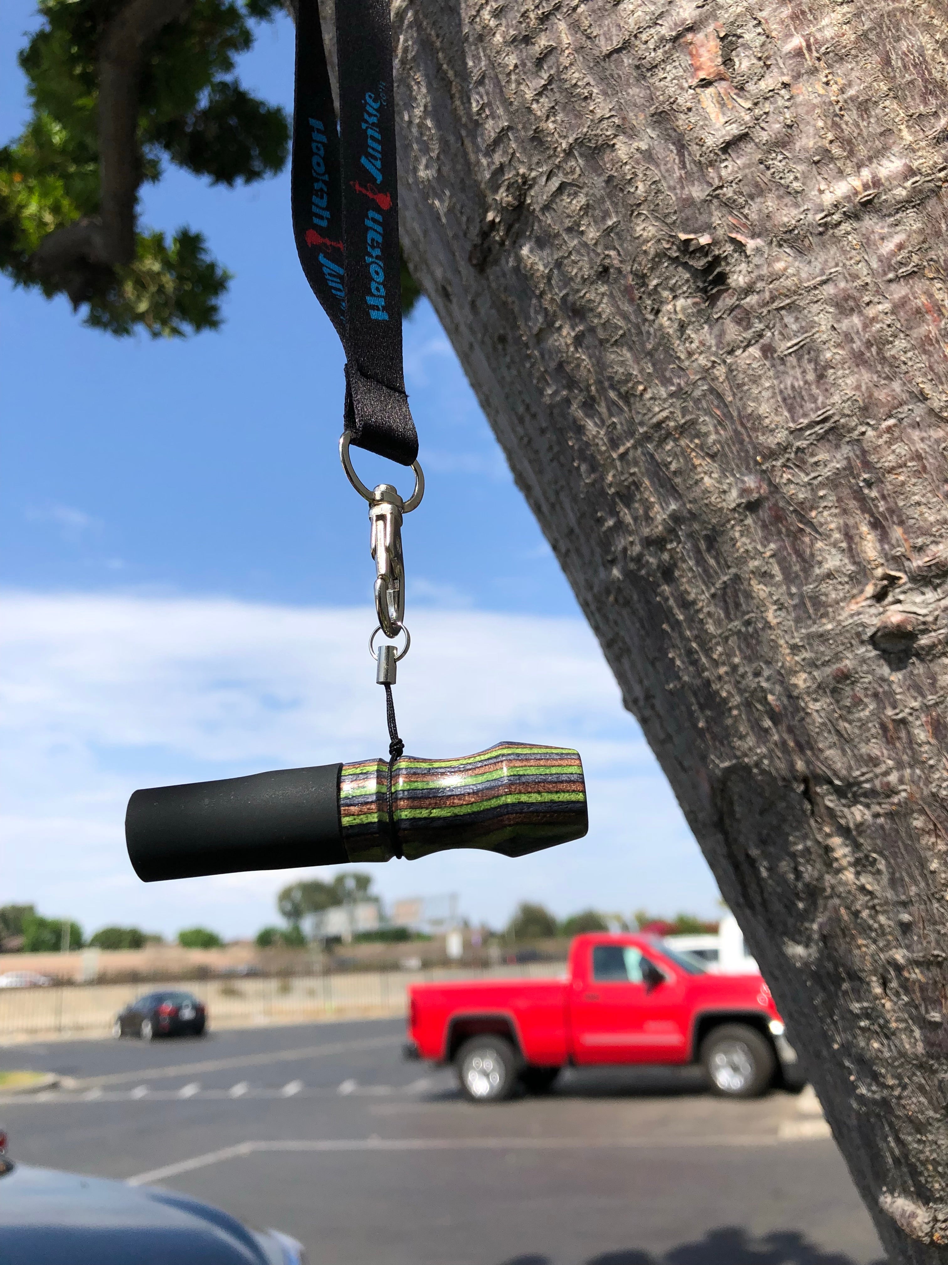 HookahJunkie Custom Dymond Wood mouth tip lanyard - Hookah Junkie