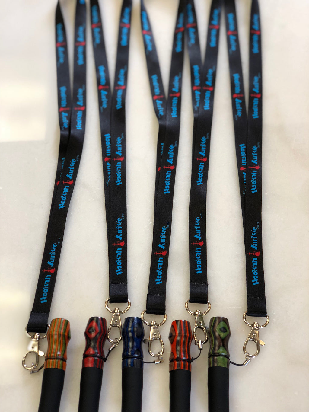 HookahJunkie Custom Dymond Wood mouth tip lanyard - Hookah Junkie