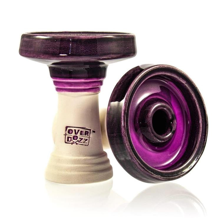 Overdozz Premium Phunnel Bowl G1 (Starbuzz Nar Compatible) - Purple Over White Clay - Hookah Junkie