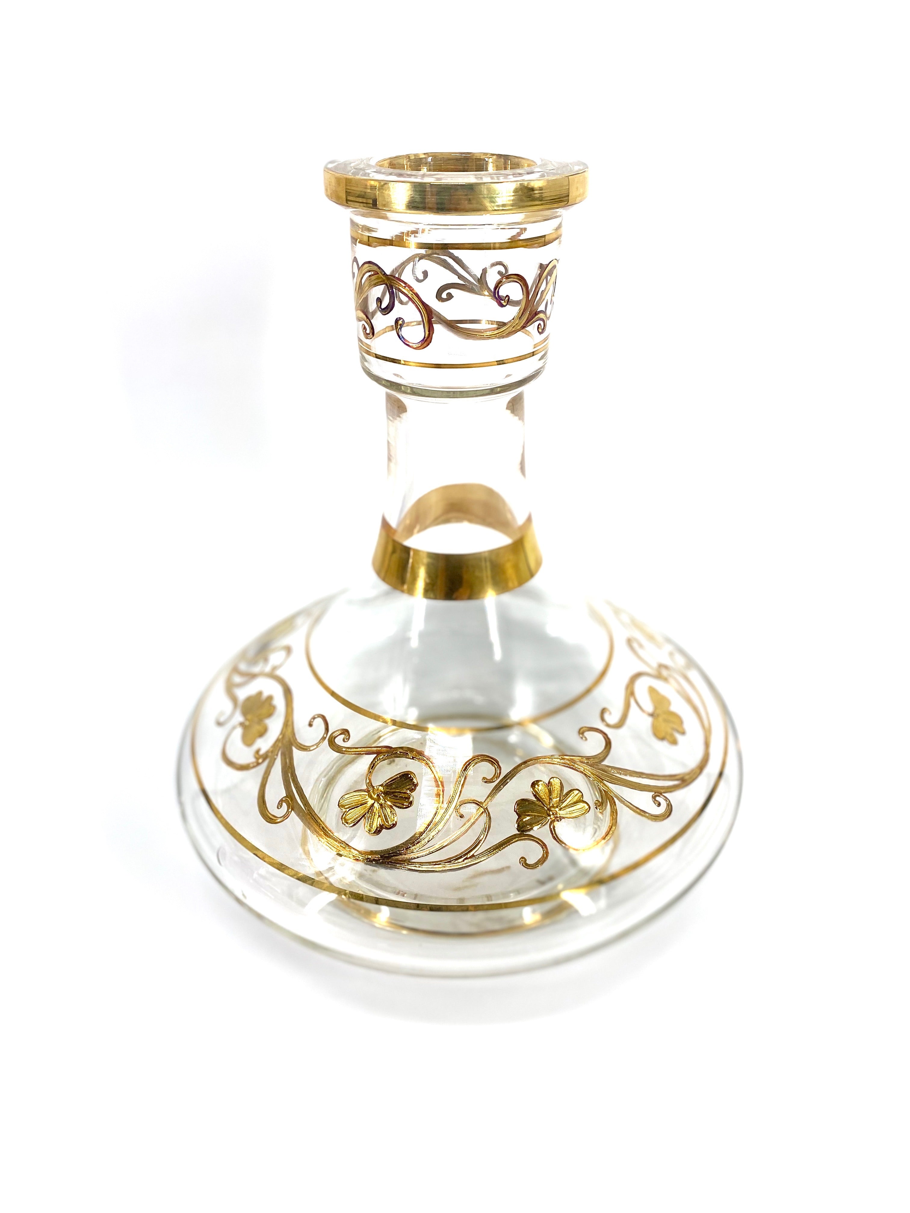UFO BohemianCzech Republic Base with 24K Gold Filigree - Hookah Junkie