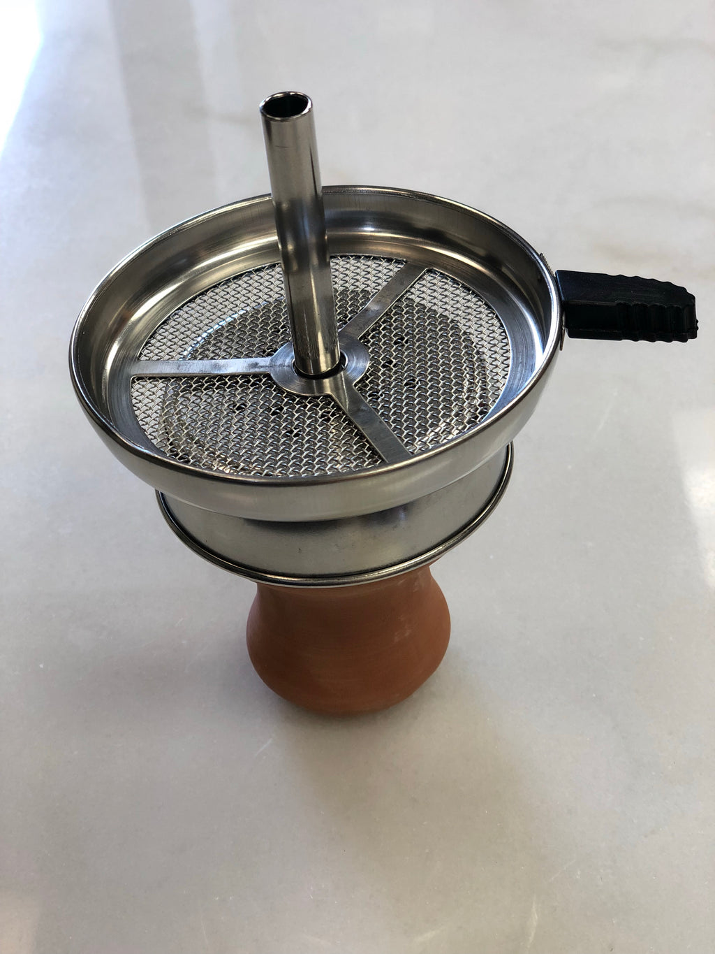 Badcha Head Clay Bowl with Heat Managment Screen - Hookah Junkie