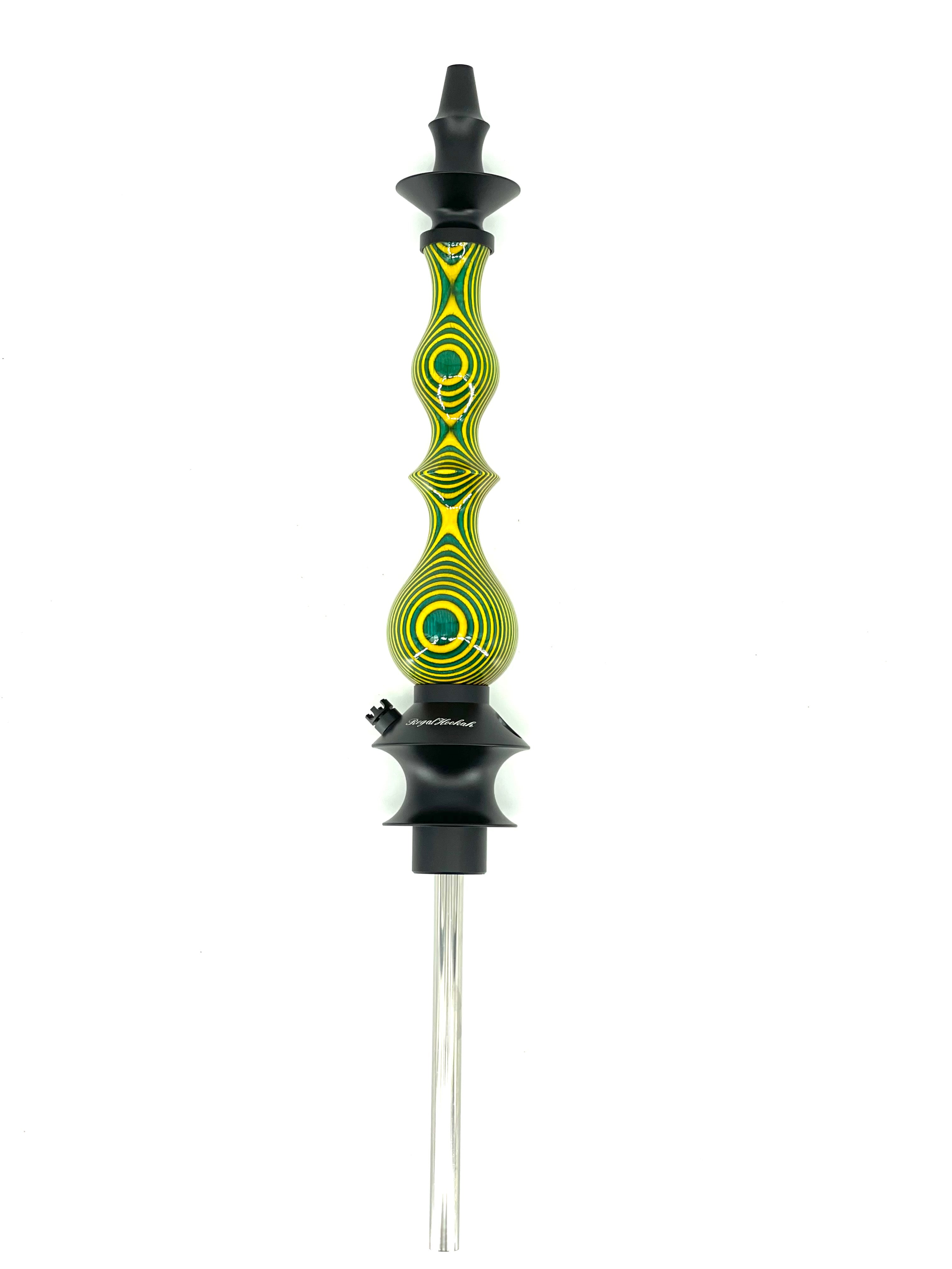Regal Queen Dymondwood Green Yellow - Hookah Junkie
