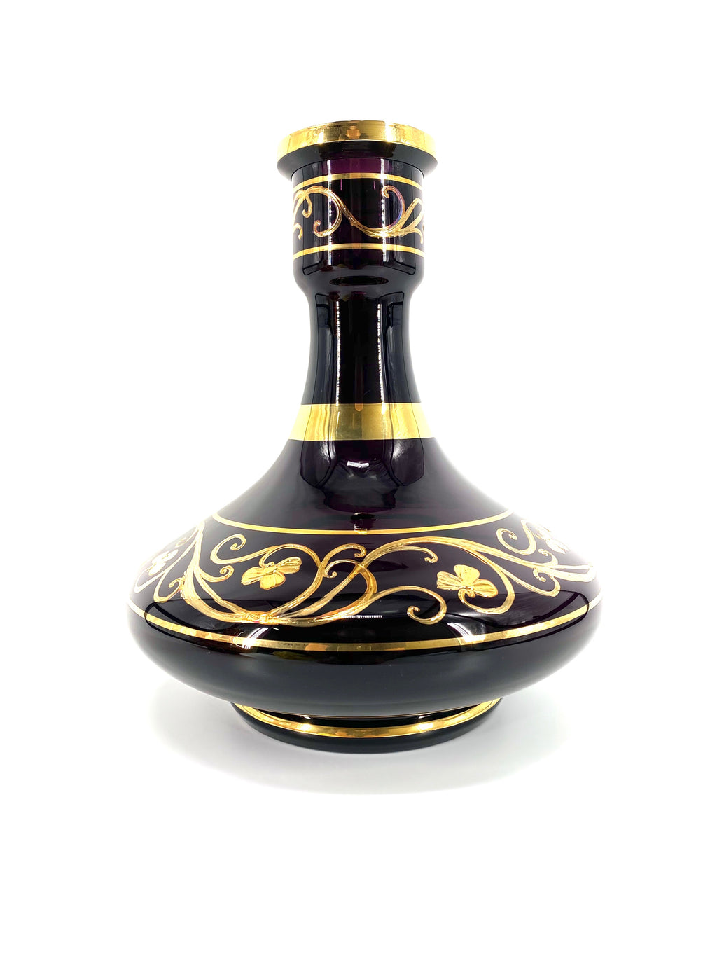 UFO BohemianCzech Republic Base with 24K Gold Filigree - Hookah Junkie