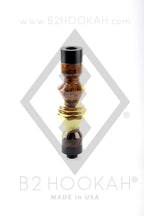 B2 Hookah Precious Cut Collection™ Blonde Green Glow & Walnut Burl Wood - Hookah Junkie