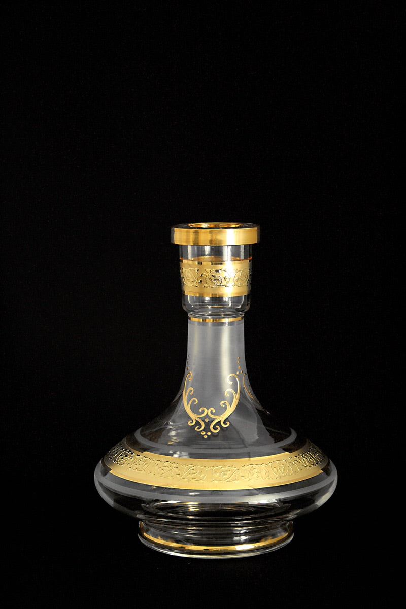 Genie Bohemian Czech Republic Base with 24K Gold Filigree-Genie - Hookah Junkie