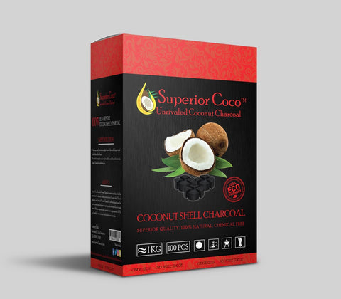 Superior Coco Charcoal High Heat Cubes - Hookah Junkie