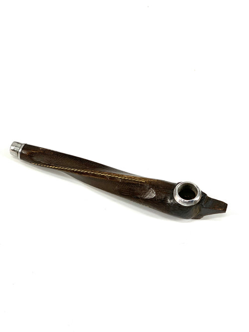 Turbo Dokha GOLD SPIRALED CHERRY WOOD DOKHA PIPE
