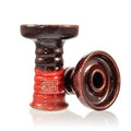 Overdozz Premium Phunnel Bowl G2-W White Clay - Maroon Red - Hookah Junkie