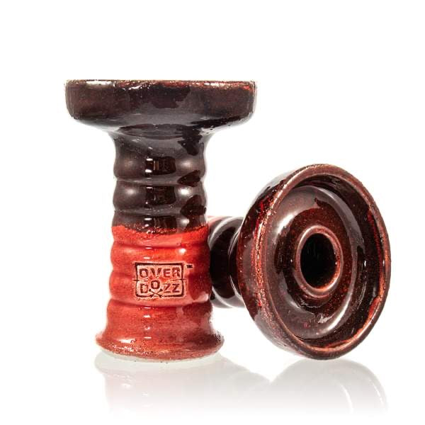 Overdozz Premium Phunnel Bowl G2-W White Clay - Maroon Red - Hookah Junkie