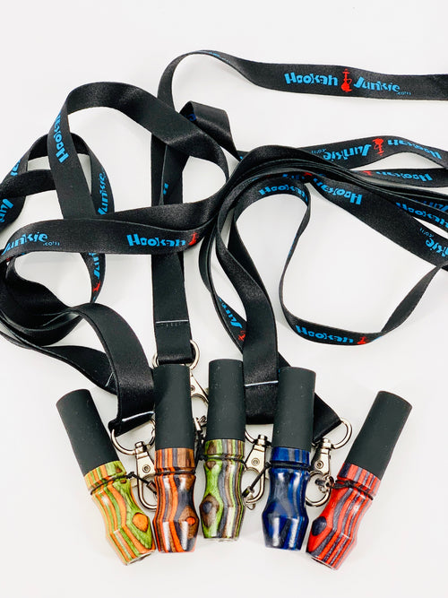 Hookah Hookah Junkie Custom Dymond Wood mouth tip lanyard accessory
