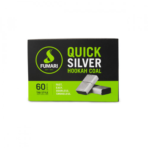 FUMARI QUICK SILVER HOOKAH COAL - 60 PIECES