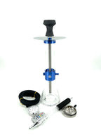 MOB Sub Zero Triple Freeze hookah blue edition with glass base, freezable hose and LED light remote