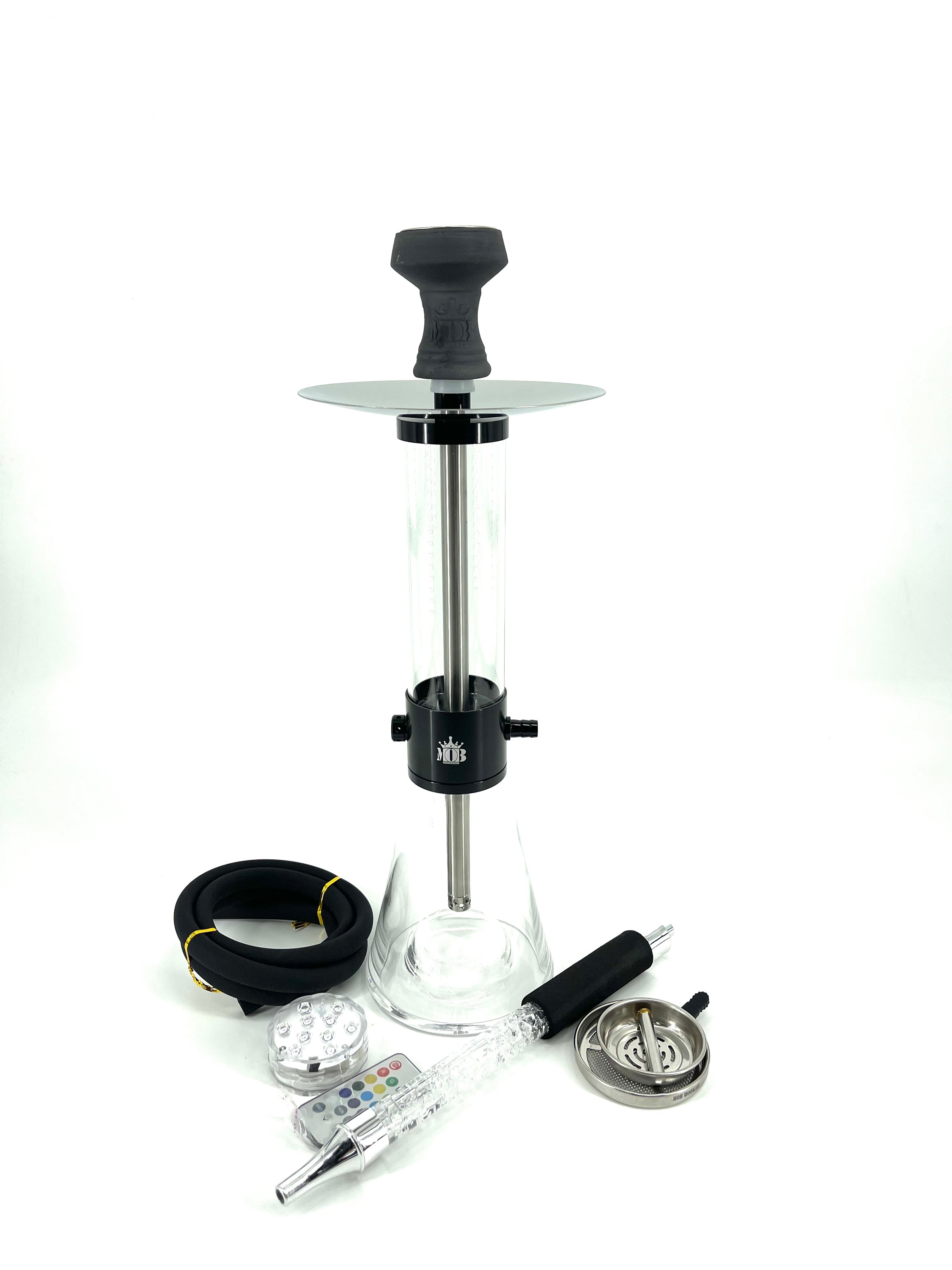 MOB Sub Zero Triple Freeze hookah with freezable hose, LED light base and glass ice chamber