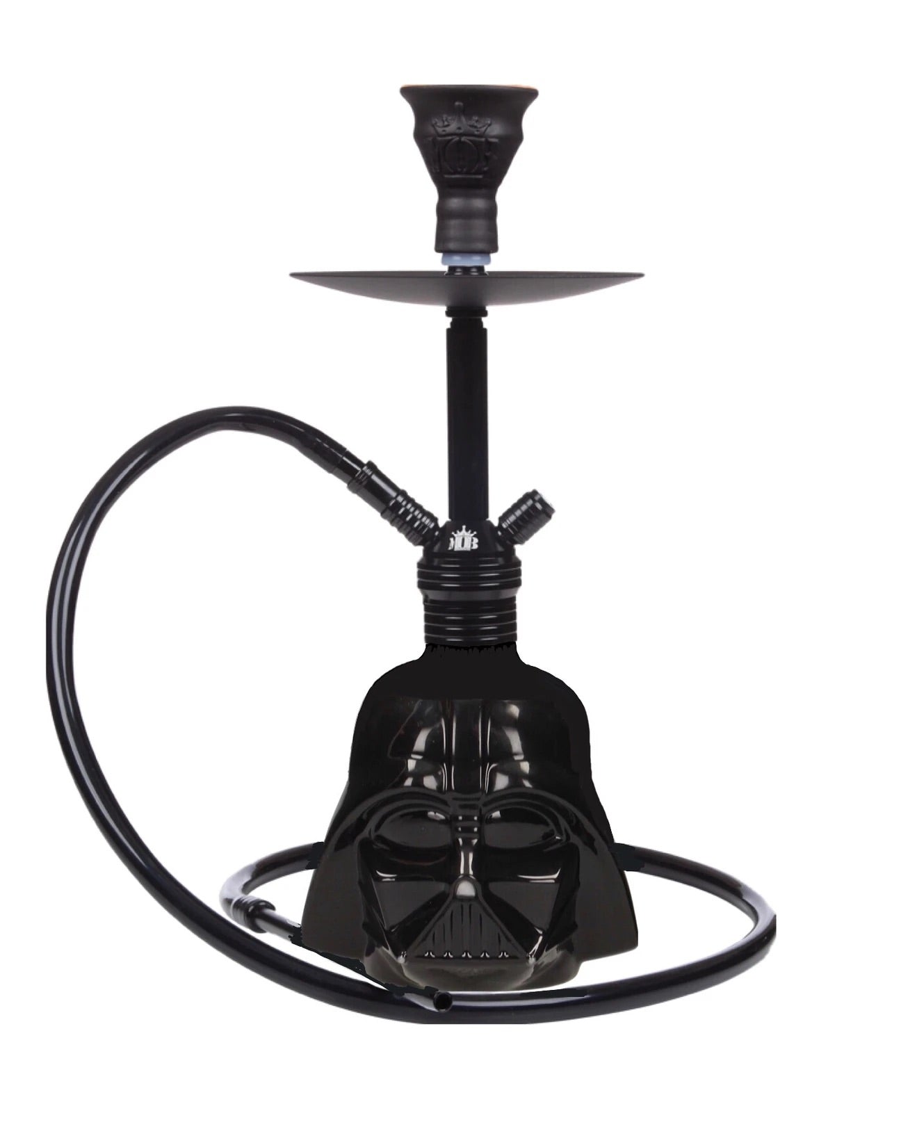 MOB Vader Hookah black edition with Darth Vader helmet glass base fully assembled with hose