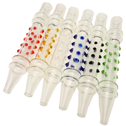 Pharaohs Glass 6mm Mouthtips with Dots - Hookah Junkie