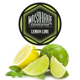 MustHave Undercoal Lemon Lime dark leaf hookah tobacco with fresh citrus lemon and lime flavor on a white background