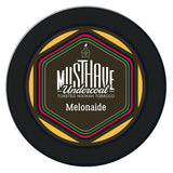 MustHave Undercoal Melonaide dark leaf hookah tobacco can with melon lemonade flavor on a white background