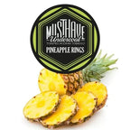 MustHave Undercoal Pineapple Rings dark leaf hookah tobacco can with sweet pineapple flavor on a white background
