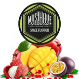 MustHave Undercoal Space Flavour dark leaf hookah tobacco with exotic tropical fruit blend on a white background