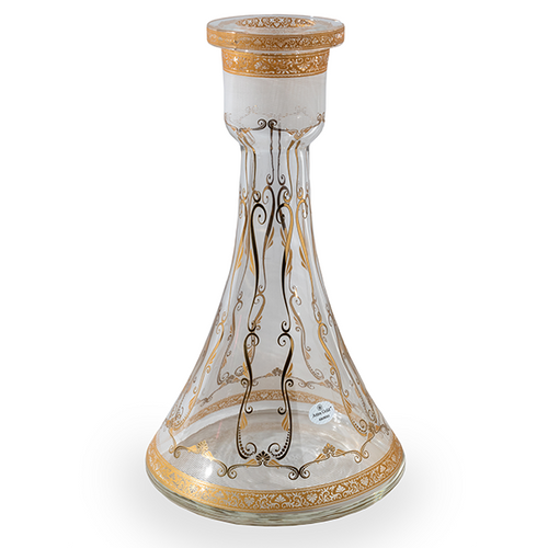 CZECH MATE TRUMPET HOOKAH BASE PERSA GOLDEN WHITE DECOR - Hookah Junkie