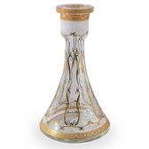 Bohemian Base CZECH MATE TRUMPET HOOKAH BASE PERSA GOLDEN WHITE DECOR