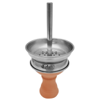 Badcha Head Clay Bowl with Heat Managment Screen - Hookah Junkie