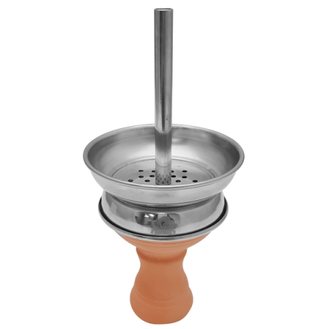 Badcha Head Clay Bowl with Heat Managment Screen - Hookah Junkie