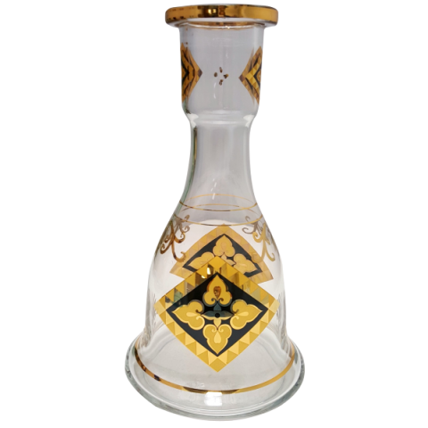 Pharaoh's Ra Gold Glass Base - Hookah Junkie