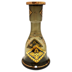 Pharaoh's Ra Gold Glass Base - Hookah Junkie