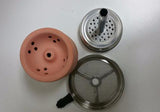 Badcha Head Clay Bowl with Heat Managment Screen By Square Smoke - Hookah Junkie