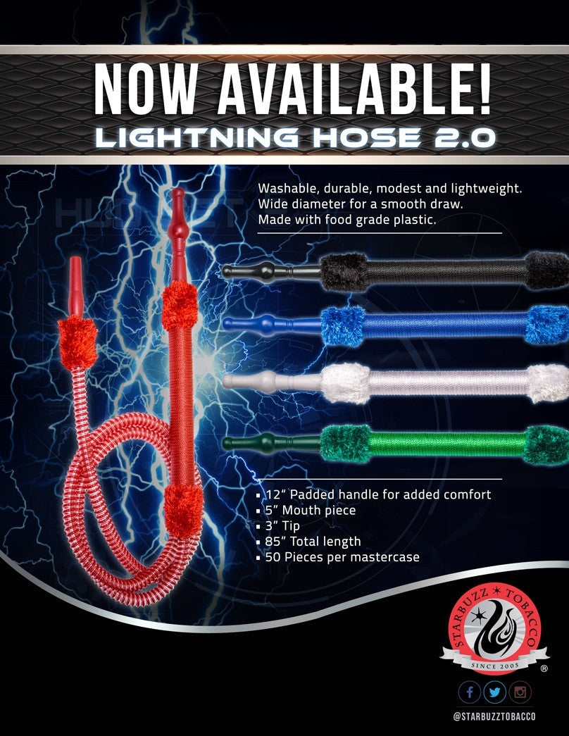 Starbuzz Lightning 2.0 Washable Hookah Hose - Hookah Junkie