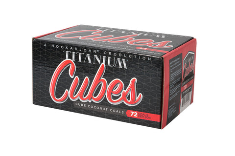 Titanium Coconut Coal "The CUBE" 72ct 1Kg Box - Hookah Junkie