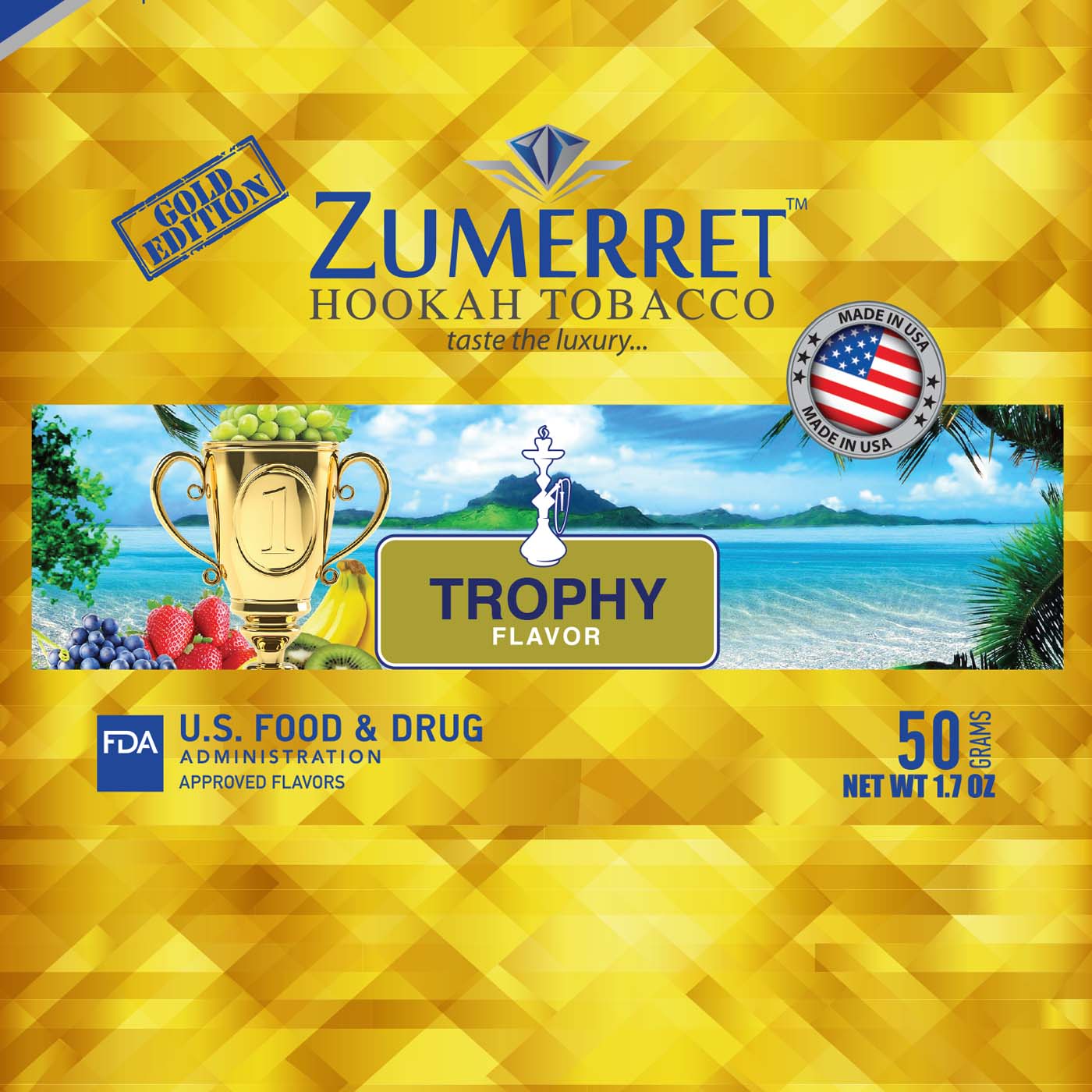 Zumerret Gold Edition 50 grams - Hookah Junkie